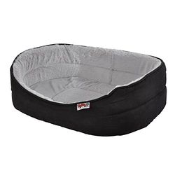 CODICO 6 cou279nr T80 Cestino in Pile per Cane Design Colori Poliestere Nero 80 x 63 x 22 cm