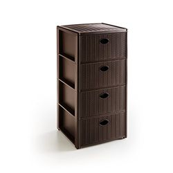 Pratesi Gaveta Elegance 3 gavetas Slim Moka Cm30X40Xh.60