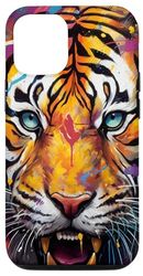 Carcasa para iPhone 15 Pro Tigre majestuoso: un encuentro vívido con depredadores