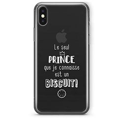 ZOKKO iPhone XS Max obudowa The Only Prince I Know Is A Biscuit - Miękka przezroczysta biały atrament