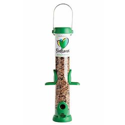 Jacobi Jayne® Bird Lovers™ Mangiatoia per uccelli di taglia media – Mangiatoia per uccelli da appendere per semi e miscele – capacità 1 litro. Mangiatoia facile da pulire con posatoi a sgancio rapido