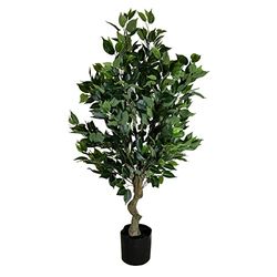 Leaf Realistische Kunstboom met Plantenbak, 100cm Bush Ficus