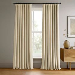 HPD Half Price Drapes Signature VPCH-180103-120 - Tende oscuranti in velluto per camera da letto, 1 pannello, colore: neutro
