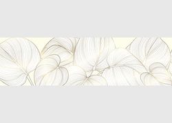 AG Design Golden Leaves Self-Adhesive Border, Kitchen, Living Room, Wall Sticker, Multicoloured 500 x 13.8 cm | AWB 8296