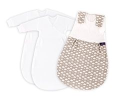 Droumeland babyslaapzak LIEBMICH 3-delige set wolk bruin 68/74 maat 68/74, veelkleurig multicolor