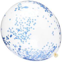 Unique Party 58115 - Ballons à Confettis - 30 cm - Bleu Royal - Paquet de 6