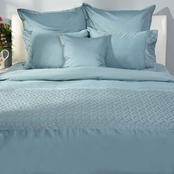 Theodore - Set per letto king, 7 pezzi, 220 x 240 cm, colore: Blu/Grigio