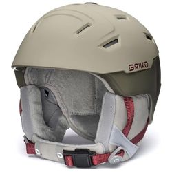 Briko, HELMET Dames Matt Nomad Beige-Shiny Clay Creek Green-Tawny Port Plum, XL