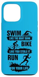 Backprint | Triathlete running swimming cycling triathlon Case for iPhone 13 Pro Max