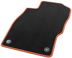 Hörsteler 1 08/7239 05 20 16 Tapis de Véhicule Sky Line, Noir/Orange, 3 Pièces