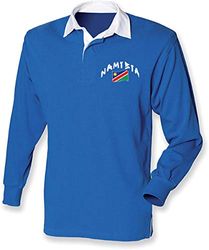 Supportershop - Polo Infantil de Rugby LS Namibia, Niño, 5060672803663, Rojo, FR : M (Taille Fabricant : 7-8 ANS)