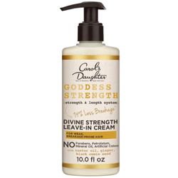 Carol's Daughter, Goddess Strength, Crema rinforzante leave-in con olio di ricino, zenzero, semi di cumino nero per capelli fragili, 10.0 fl oz / 296 ml