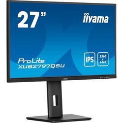 iiyama XUB2797QSU-W2 Bisel Blanco IPS de 27 Pulgadas, 100 Hz, 1 ms (MPRT), 2560 x 1440, HDMI/DP, 2 USB, 2 Altavoces de 2 W, Soporte Ajustable en Altura, TCO09 y TUV-GS