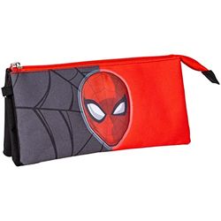 CERDÁ LIFE'S LITTLE MOMENTS Unisex Kid's Spiderman Triple Compartment Pencil Case, Multicolor, Standard