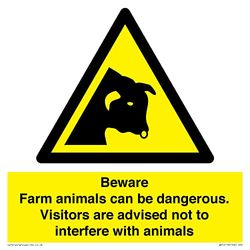 Beware Farm Animals can be dangerous. Se aconseja a los visitantes no interferir con los animales. 2.
