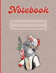 Dot Grid Notebook :: Wisdom Vintage Parrot Illustrated Notebook, 120 Dot-Grid Pages, Fancy and Unique Inspirational Thoughts .