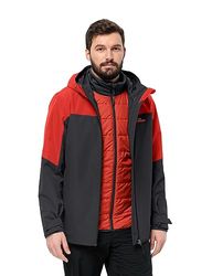 Jack Wolfskin Glaabach 3-in-1 herenjas, strong red, XXL, Sterk rood, XXL