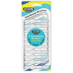 Stoddard Icon Brossettes Interdentaires Standard Blanches - 8 Brosses Plus 2 Brosses Gratuites en 1 Paquet