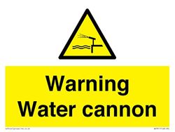 Panneau d'avertissement pour canon à eau - 200 x 150 mm - A5L