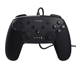 Trust Gaming GXT 541 Muta Mando PC con Cable, 75% Material Reciclado, Controlador USB 3m, Respuesta de Vibración, Gamepad para Ordenador, Portátil, Juegos, Steam, Windows 10/11 - Negro