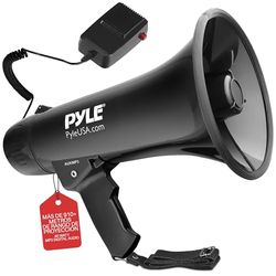 Pyle Megafones unissexo para adultos, preto, com AUX