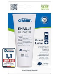 Cramer Emaille keramische badkamerreiniger 100 ml (email Star) - zuurvrije intensieve reiniger voor badkuip, douche, wastafel - bijzonder zachte en effectieve speciale reiniger voor keuken en badkamer