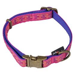 JACK AND VANILLA, Collare per Cane, Modello Ibiza, Colore Fucsia, Misura 20 mm x 31-47 cm