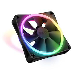 NZXT F120 RGB Duo - RF-D12SF-B1 - Ventilateur RGB double LED de 120 mm - 20 LED configurables individuellement - Airflow et pression statique équilibrées - Commande PWM - Noir