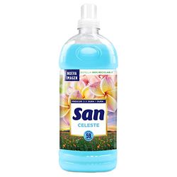 SAN | Suavizante Ropa Lavadora Líquido Concentrado | Fragancia Duradera Celeste | 59 Lavados
