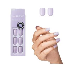 KISS imPRESS Color Gel Nail Kit, Picture Purplect, with PureFit Technology, Polish-Free Colour Mani, Includes Prep Pad, Mini File, Cuticle Stick, and 30 Fake Nails