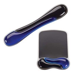 Kensington Duo Gel Mouse & Keyboard Wrist Rest Bundle Set, Ergonomic Keyboard and Mouse Pad With Wrist Support, Cooling Gel, Non-Skid Backing, Blue K52920WW