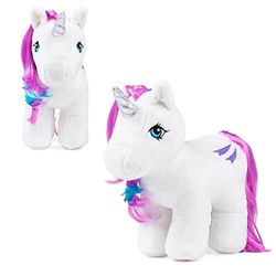 Basic Fun My Little Pony, Glory de Peluche del 40 Aniversario, 35333, Regalos de Caballos Retro para niños y niñas, Juguetes de Peluche de Unicornios para niños y niñas de a Partir de 3 años