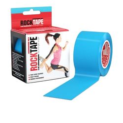 RockTape Bande de Kinésiologie, Élastique et Ruban Adhésif, Récupération Musculaire, Bleu, 5cm x 5m/2" x 16.4'