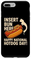 Funny Insert Bun Here National Hotdog Day Group Tee Laughs Case for iPhone 7 Plus/8 Plus