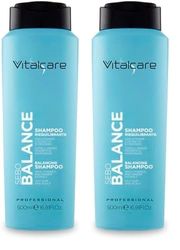 Vitalcare | Sebo Balance - Shampoo Riequilibrante, Shampoo per Capelli Grassi o Tendenti ad Ingrassare, con Vitamine e Zjcomplex, 500 ml (Confezione da 2)