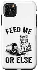 Feed Me Or Else Plante pour Chat Chaton Plantes Amoureux des chats Coque pour iPhone 11 Pro Max