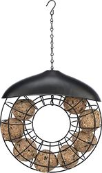 TRIXIE Mangeoire Boule avec Toit, 8 Pcs, Rond, en Métal, 24 × 8 cm, Noir - 55427