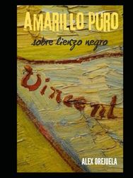 Amarillo puro sobre lienzo negro