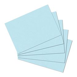 herlitz Indexkaarten A6, blanco, blauw, 100 stuks