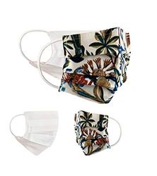 Community Masks 2-pack set unisex makeshift mask reversible mouth protection mask mouth and nose protection reversible mask with print cotton BCI washable,Green