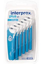 INTERPROX PLUS - Conique 1.3 - Brossettes Interdentaires - Fibres en Tynex - Bleu - Blister de 6 unités