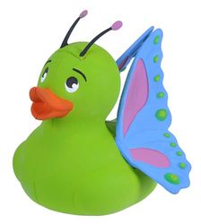 Wild Republic Rubber Duck Papillon, Canard en Caoutchouc, Jouet de Bain, Idée Cadeau pour Bébé, Canard en Plastique, Super Cadeau pour Les Enfants et Les Adultes, 10 cm