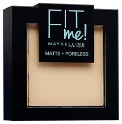 Maybelline New-York - Polvere compatta Fit Me Matte & Poreless - Pelle normale e grassa, 120 beige rosato, 9 g