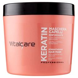 Vitalcare | Kératine - Masque capillaire fortifiant, pour cheveux fragiles et stressés, à la kératine et à l'arginine, pour des cheveux plus forts et plus doux, 500 ml