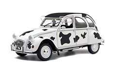 Solido Citroen 2CV6 Vache, 1986, modelauto, schaal 1:18, koeienpatroon, zwart/wit