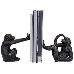 Saville Designs Sculpture Bookends, Resin, Black, One Size