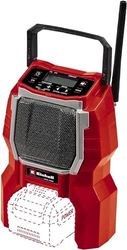 Einhell Radio sans fil TC-RA 18 Li BT - Solo Power X-Change (Li-Ion, 18 V, haut-parleur 10 W, Bluetooth, recherche automatique des stations, écran LCD éclairé, batterie ni chargeur non inclus)