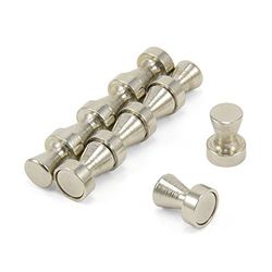 Magnet Cromado de Marihuana Para Refrigerador, Oficina, Pizarra, Tablero de Anuncios, Archivador - 12mm de Diámetro x 16mm de Alto - Paquete de 10