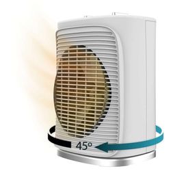 Cecotec Elektrische Lage Verbruik Kachel ReadyWarm 2050 Max Force Rotate White, Ventilatorkachel 2000 W, 65 graden Oscillatie, 3 Modus, Instelbare Thermostaat, Dekking Gebied 20 m2, Wit