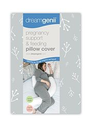 Dreamgenii graviditetsstöd och matning kuddöverdrag Floral Cotton Grey/White